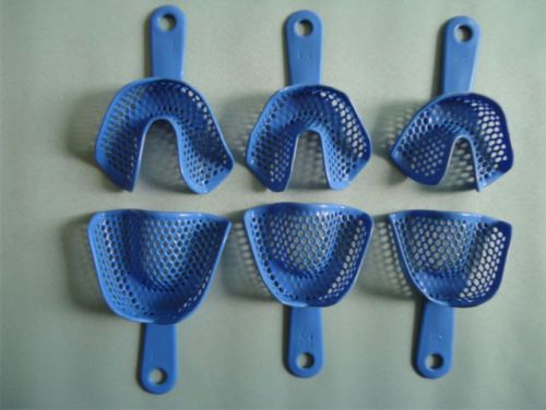 20pcs dental impression trays denture instruments plastic-steel jy14 for sale