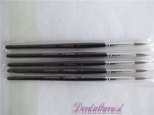 5pcs Dental Porcelain Brush Pen 8# Dental Lab Equipment