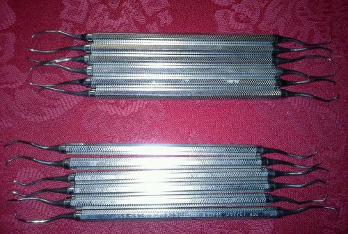 Gracey11/12R 13/14R HU-FRIEDY MADE IN USA  Lot of 12 total/6each Dental Tool