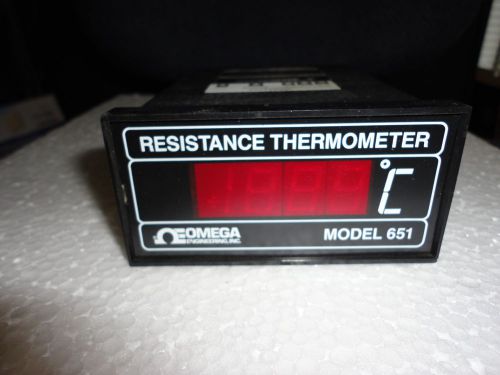 Omega Resistance Thermometer Model 651, Sensor 385 option A 120 Volt AC,lab item