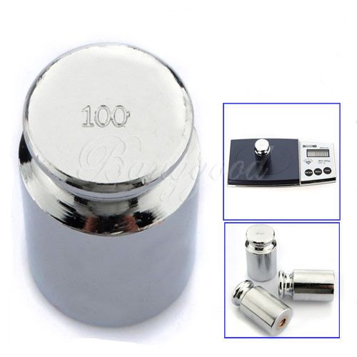 Silver 100g Gram Mini Digital Pocket Calibration Balance Steel Scale Weight