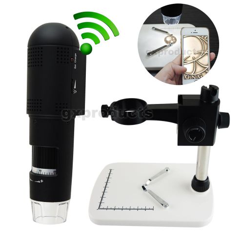 WiFi Microscope 10x~200x Magnification 6 LED iOS Android PC 720 HD Photo Video
