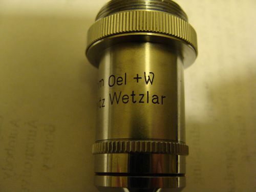Ernst Leitz Wetzlar Oel + W Microscope Objective