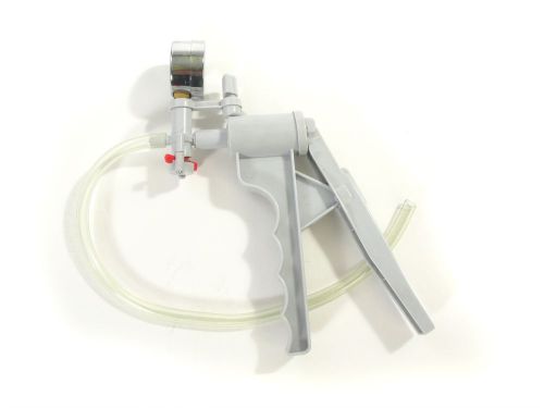Vacuum pump hand operated with pressure gauge for sale