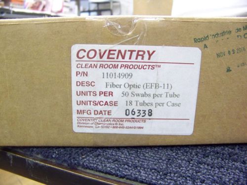 Coventry cleanroom swabs fiber optic (efb-11) 90 total swabs # 11014909 new for sale