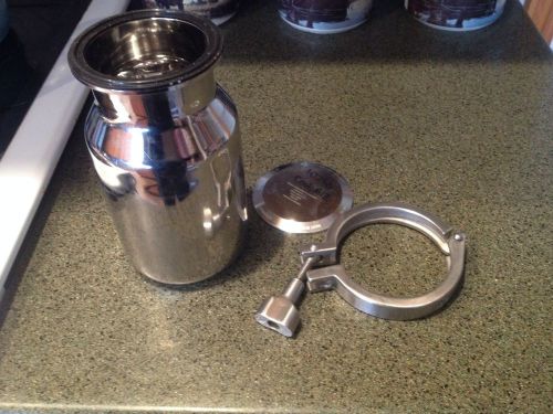 Eagle stainless steel container btb-10 1 liter w/cap, gasket, &amp; clamp for sale