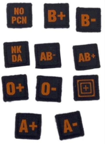 5.11 Blood Type Patch Kit Orange (3EA)