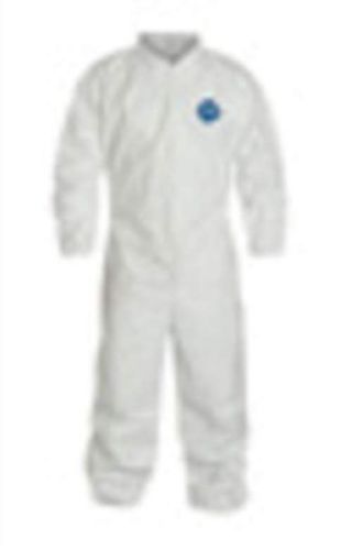 Ty125swh5x00 dupont 5x white 5.4 mil tyvek disposable coveralls. (6 each) for sale
