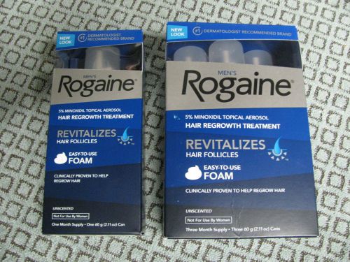 4 MONTH SUPPLY NEW Men&#039;s Rogaine Hair Regrowth Treatment FOAM EXP 2016