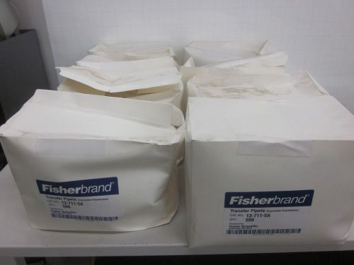 Lot of 8 Boxes Fisher Brand Disposable Polyethylene Transfer Pipets - 4000 Total