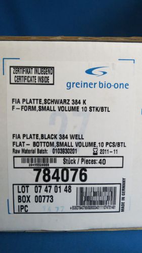 Greiner Black 384 Well FIA Fluotrac 200 Microplates HiBase # 784076