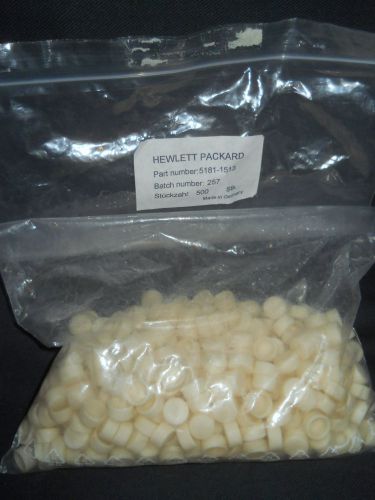 (300) hewlett packard agilent 11mm polyethylene olefin vial snap caps, 5181-1513 for sale