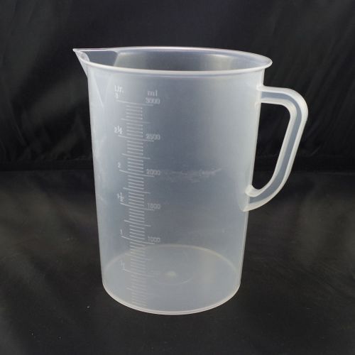 3000ml plastic measuring cup graduated with handle new x1 for sale