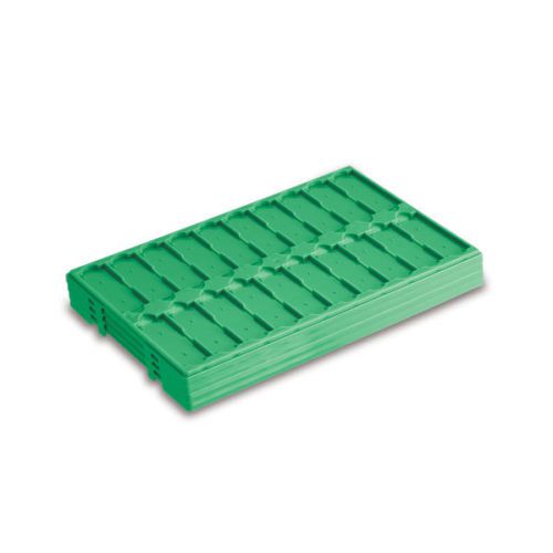 Slide Tray, 20-position, ABS, Green (5/pk) Holds 20 slides 5 pk