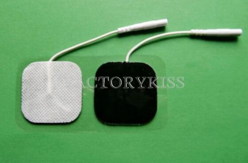 2x Square Reusable Self Adhesive Pads Tens Massager Electrode Machine 4x4cm FKS
