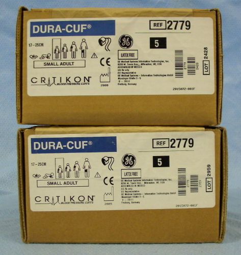 2 boxes of 5ea ge/critikon dura-cuf bp cuffs #2779 for sale
