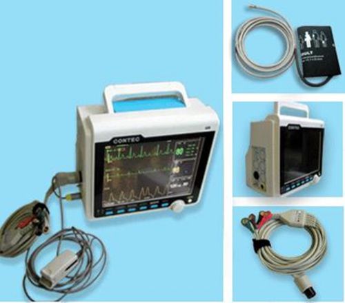 CE Multiparameter (NIBP, SPO2, ECG) With Thermal Printer Patient Monitor,sales