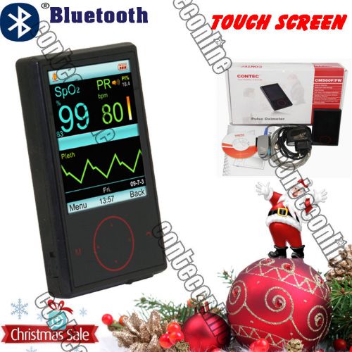 New Bluetooth Hand Held pulse oximeter Blood Oximeter Spo2 Probe + PC Software