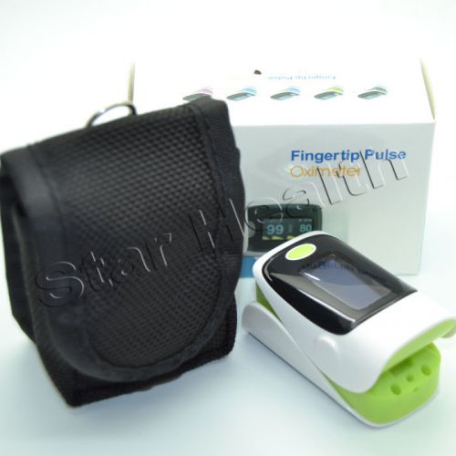 Pulse oximeter finger oximetro blood oxygen spo2 monitor with black pouch fda for sale