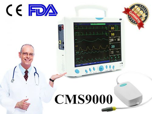 Portable MultiParameter Patient Monitor,Vital Signs CO2 ECG NIBP SPO2 TEMP RESP