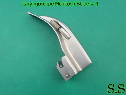 5 Pcs  McIntosh Laryngoscope Blade No. 1 ENT Diagnostic Surgical Instruments
