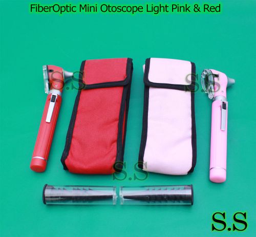 Pro Physician 2.5V Halogen Light FiberOptic Otoscope Diagnost Light Pink &amp; Red