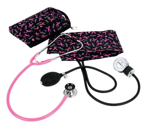 Prestige Medical Premium Aneroid Sphygmomanometer Spraguelite Kit, Pink Ribbon