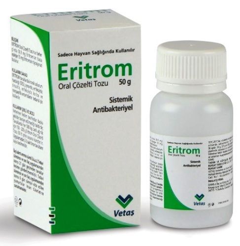 ANTIBACTERIAL ENTEROKS Powder for Oral Solution 50g Erythromycin thi only animal