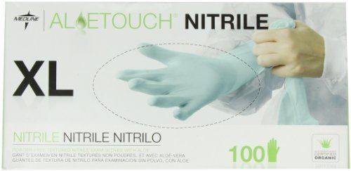 Medline Aloetouch Examination Gloves - X-large Size - Textured, (mds195087)