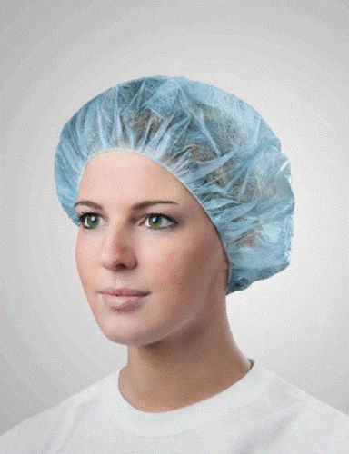 500 PPSB Fluid Resistant Bouffant Hair Cap Blue 21&#034; (Tronex Healthcare - 4040B)