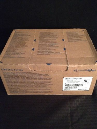 New box of 40 bd 60ml syringe luer-lok tip individually packaged ref 309653 for sale