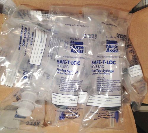 26 Nurse Assist Safe-T-Loc Pole Bag Flat-Top Syringes - 3228 latex free