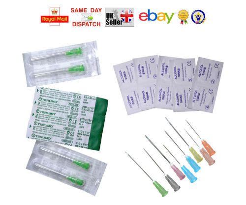 10 15 20 25 30 40 50 terumo needles +swabs, 21g 0.8x40 green 1,5 inch fast cheap for sale