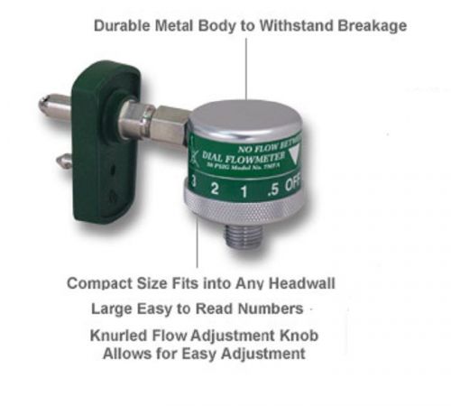 Dial Flowmeters for Medical Oxygen w/chemtron connector .5 to 15 lpm