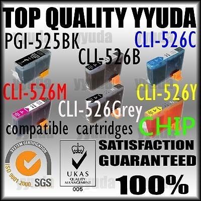 18x yyuda ink cartridge pgi525 cli526 cli526gy canon pixma mg6150 mg6250 mg8150 for sale
