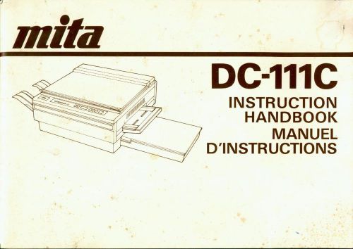 Mita DC-111C copier instruction handbook