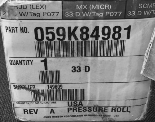 Xerox Nuvera Pressure Roll 059K84981