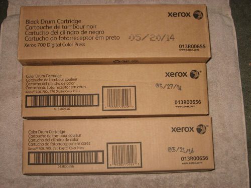 XEROX 700 DIGITAL DRUMS 013R00655 BLACK DRUM AND (TWO) 013R00656 COLOR DRUMS