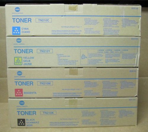 Konica Minolta Color Toner Lot Of 7 OEM TN210Y, TN210M, TN210C, TN210K...
