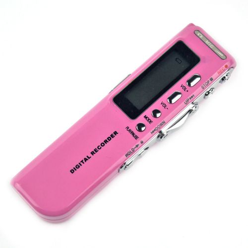 Digital Voice Recorder DICTAPHONE 4GB Record Mp3 Up To 580 Hrs Record Time Pink