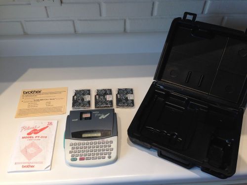 Brother p-touch pt-310 thermal label printer maker set bundle w/ tape &amp; extras for sale
