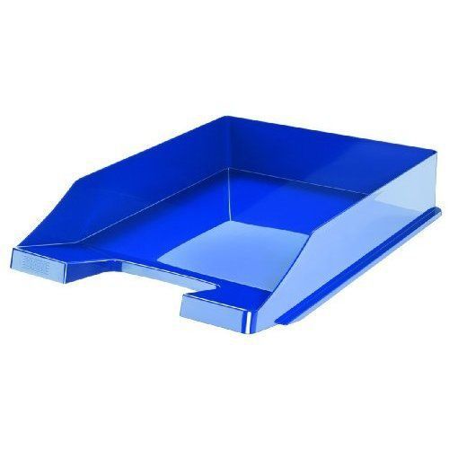 Han Elegance 10271 C4 Size Stackable Letter Tray - High Gloss Blue