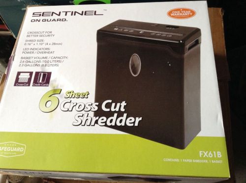 safeguard sentinel 6 sheet cross cut shredder