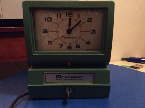 Acroprint 150nr4 employee time clock punch stamp recorder