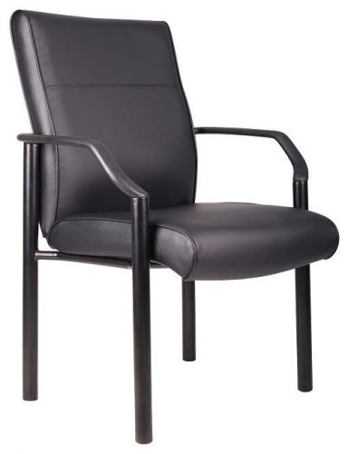 B689 BOSS MID BACK OFFICE GUEST CHAIR IN LEATHERPLUS