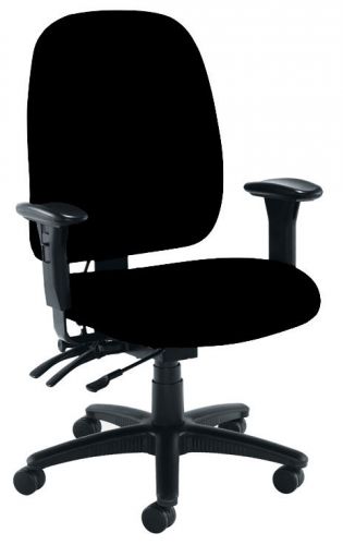 Luxury vista 24h high back posture orthopedic lumbar task swivel chair arms blk for sale