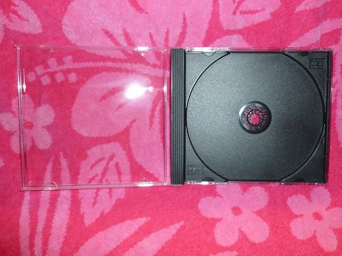 Standard cd jewel case with black removable tray 9-pack new for sale