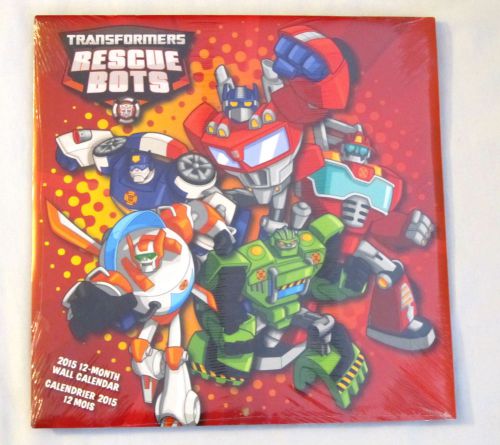 Transformers*Rescue Bots*2015 Calendar*wall*12 month*NEW sealed*Hasbro*by Vista