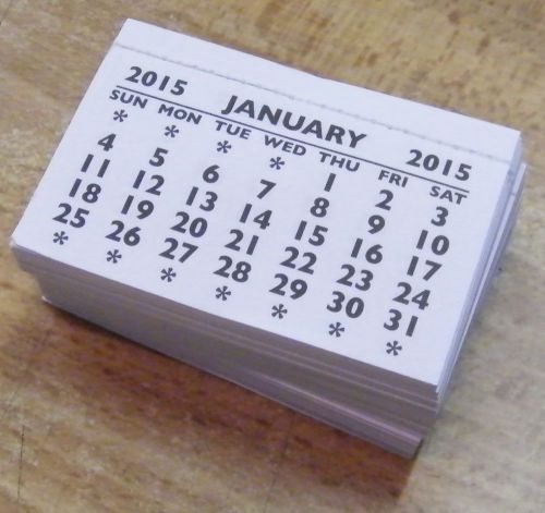 50 Calendar Tabs 2015