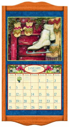 Lang Classic Honey Maple Calendar Frame, 15&#034; x 25.25&#034;